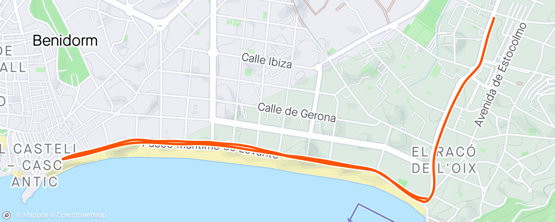 Map of the activity, Benidorm 5k Morning Run