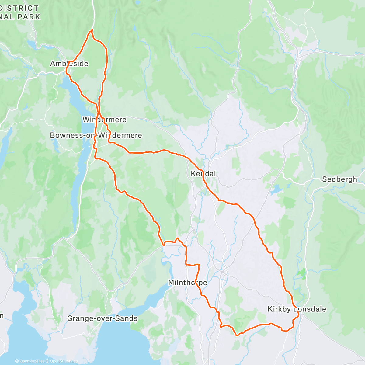 Карта физической активности (Morning Ride)