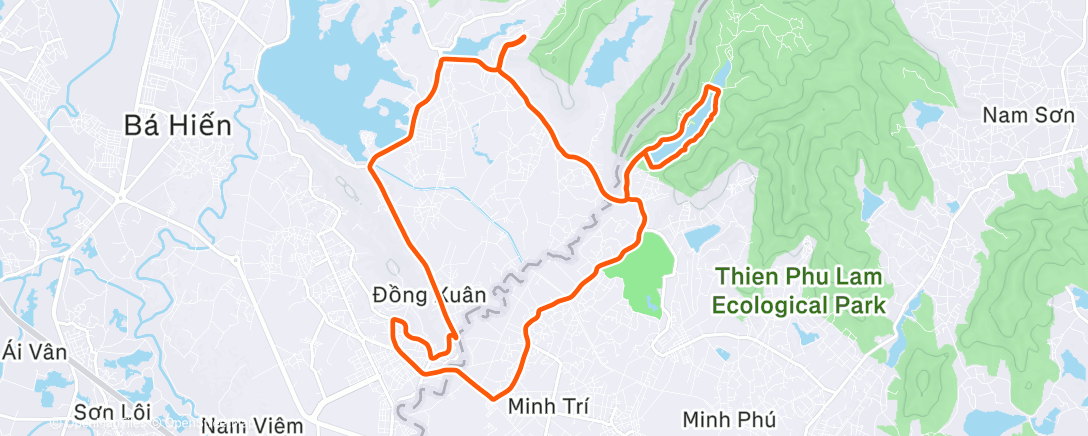 Map of the activity, Afternoon Ride