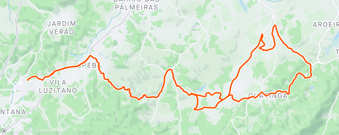 Map of the activity, Pedalada de bicicleta elétrica matinal