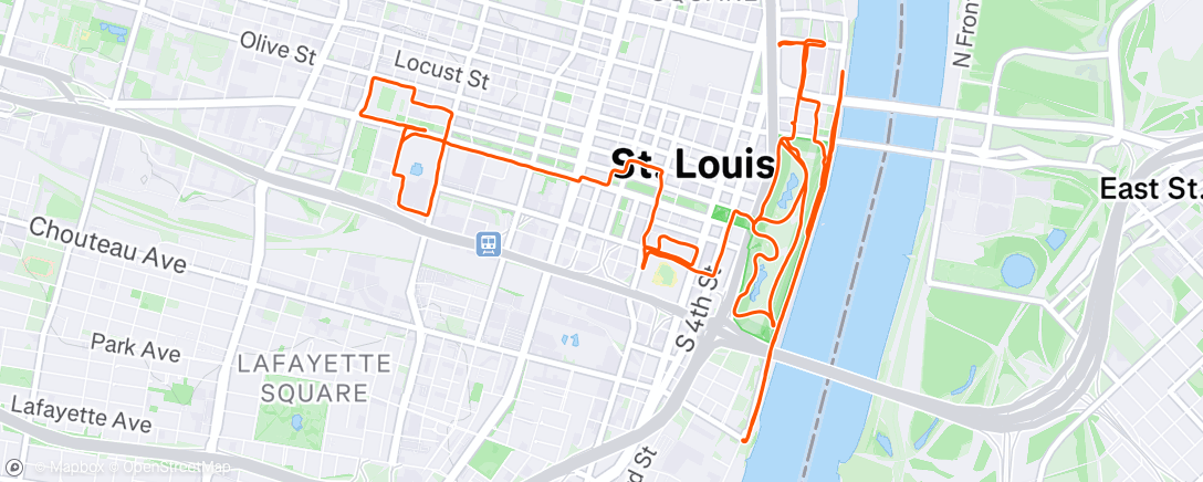 Map of the activity, Lunch Run