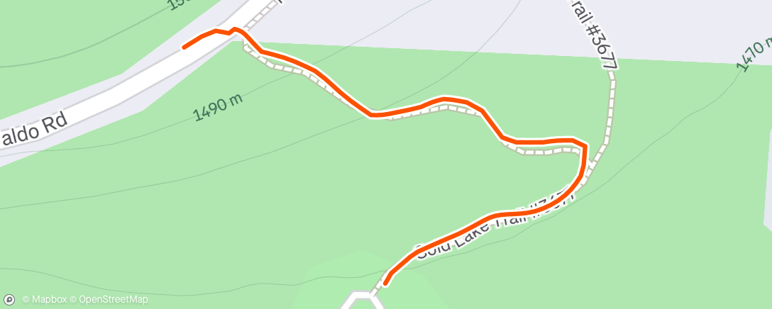 Map of the activity, Afternoon Run