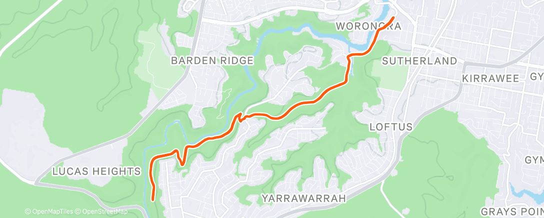 Map of the activity, Morning Run