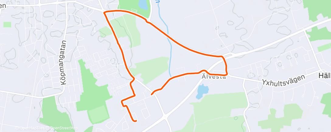 Map of the activity, Lunch Run