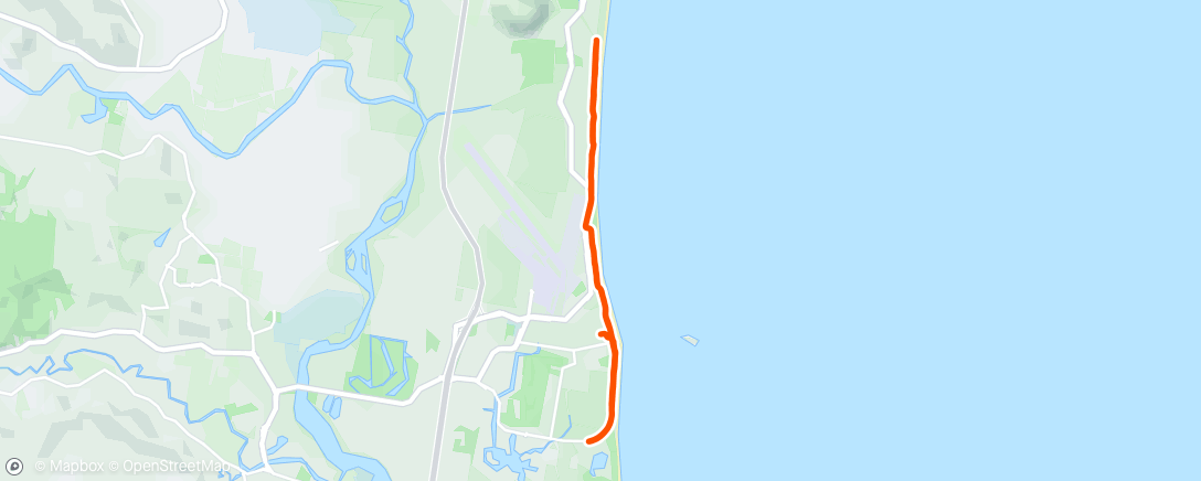 Map of the activity, Progression, bailed on the last 2km