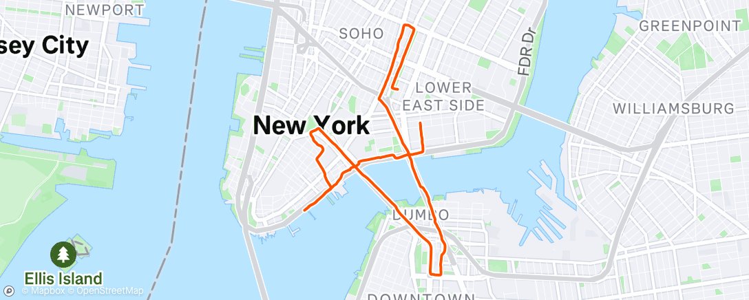 Map of the activity, Morning Run