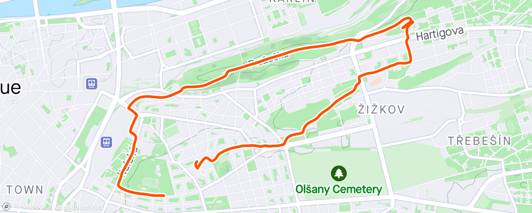 Map of the activity, onehundredsontrack