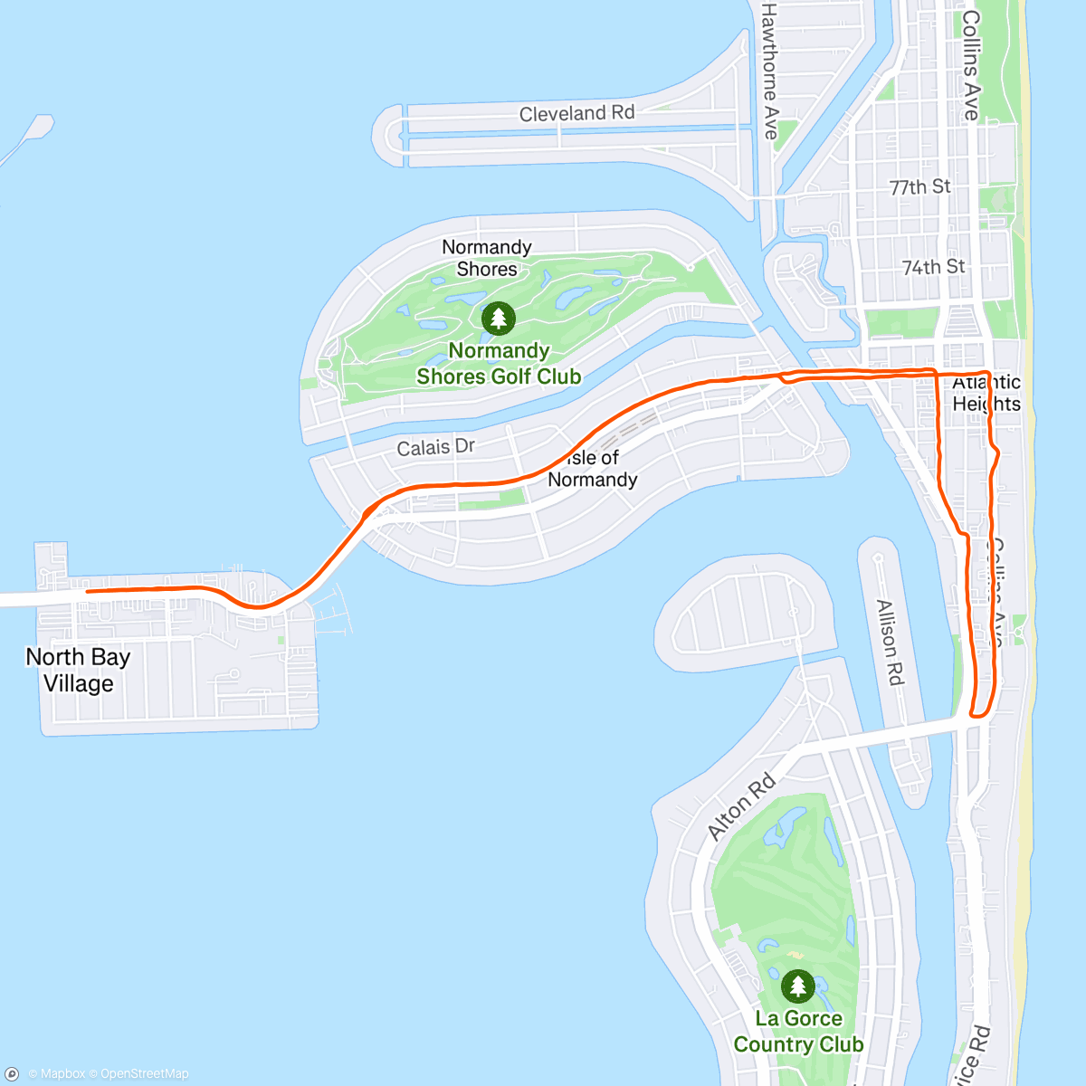 Map of the activity, Street Run