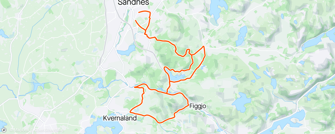 Map of the activity, Pretour Sandnes