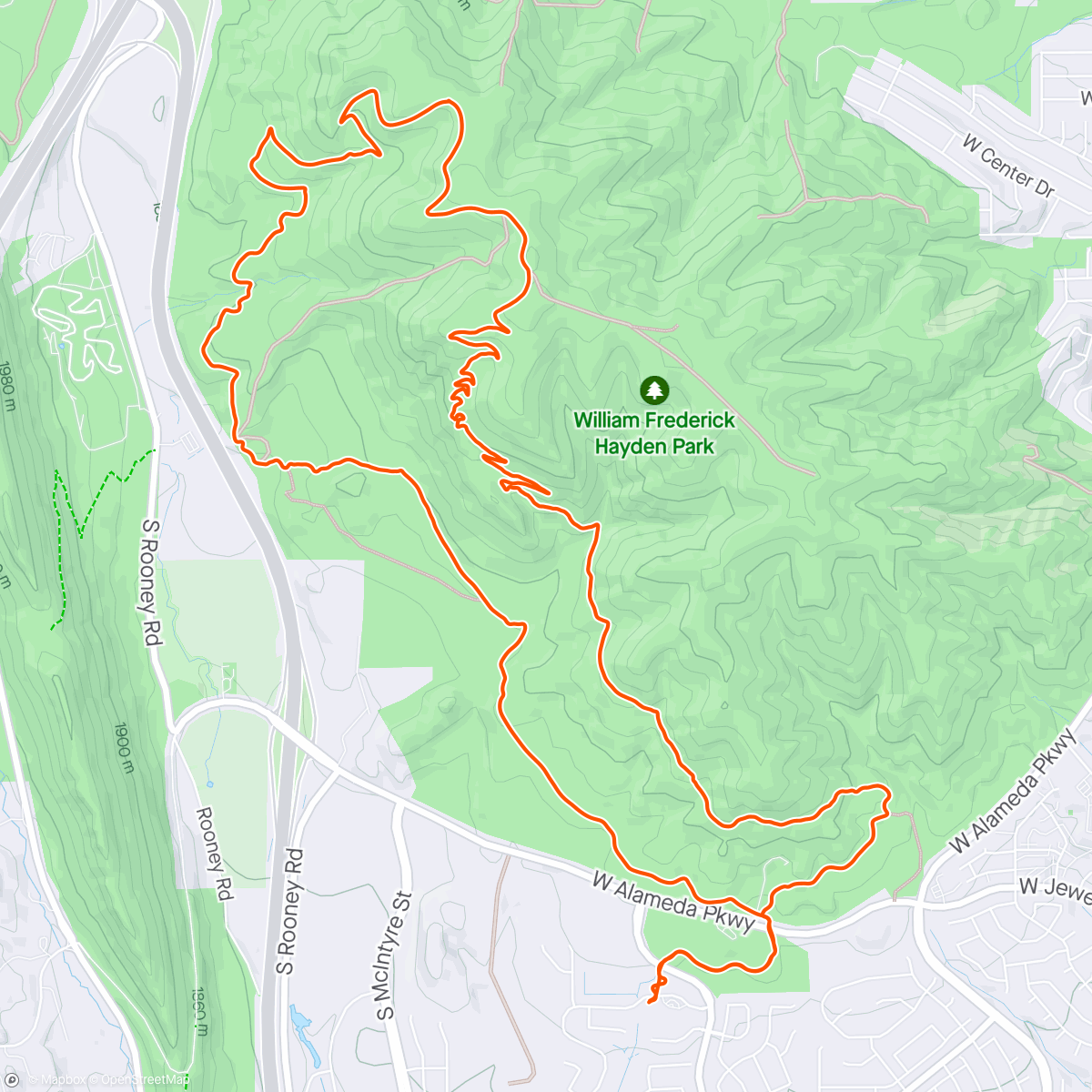 Map of the activity, overbiking world champs