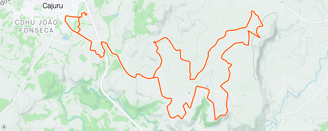 Map of the activity, Prova Liga Cajuru - Pior dia na bike 🤷🤦🙄