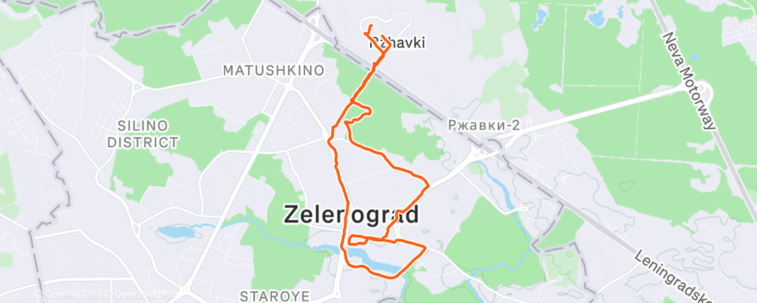 Map of the activity, Утренний забег