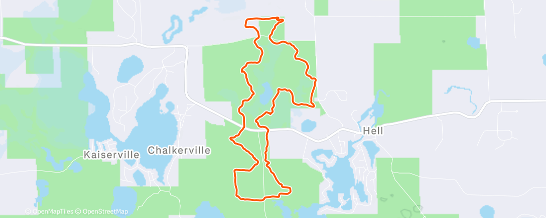 Map of the activity, Morning Hike