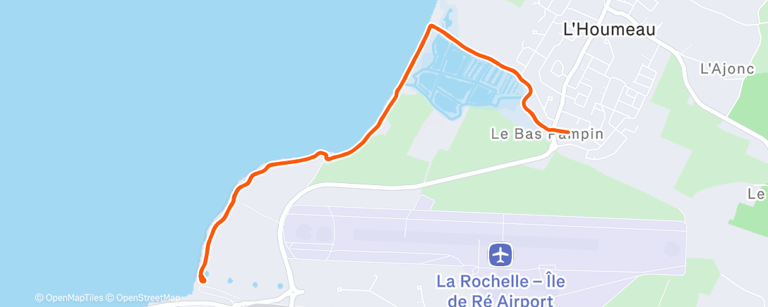 Map of the activity, Course à pied dans l'après-midi
