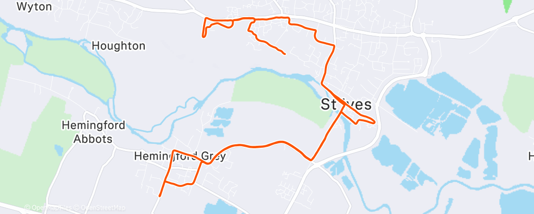 Map of the activity, Morning Run