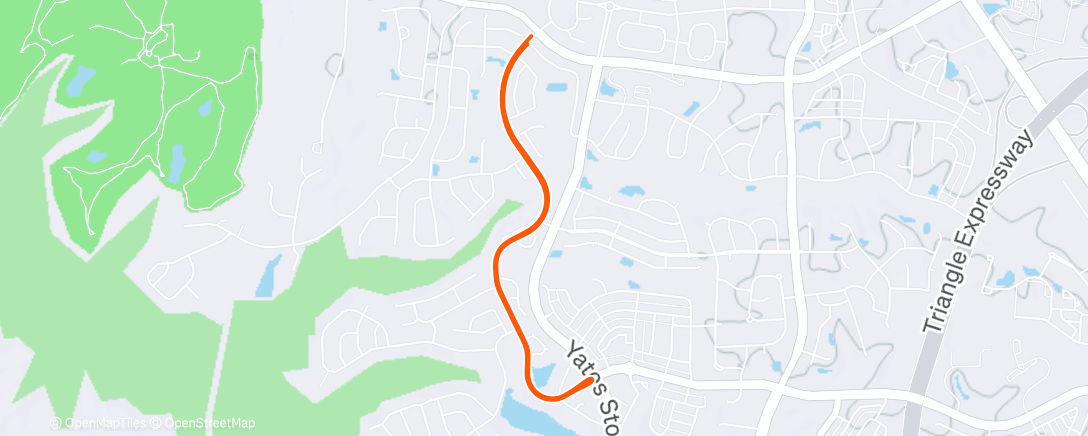 Карта физической активности (ROUVY - Ride Cary NC Roads)