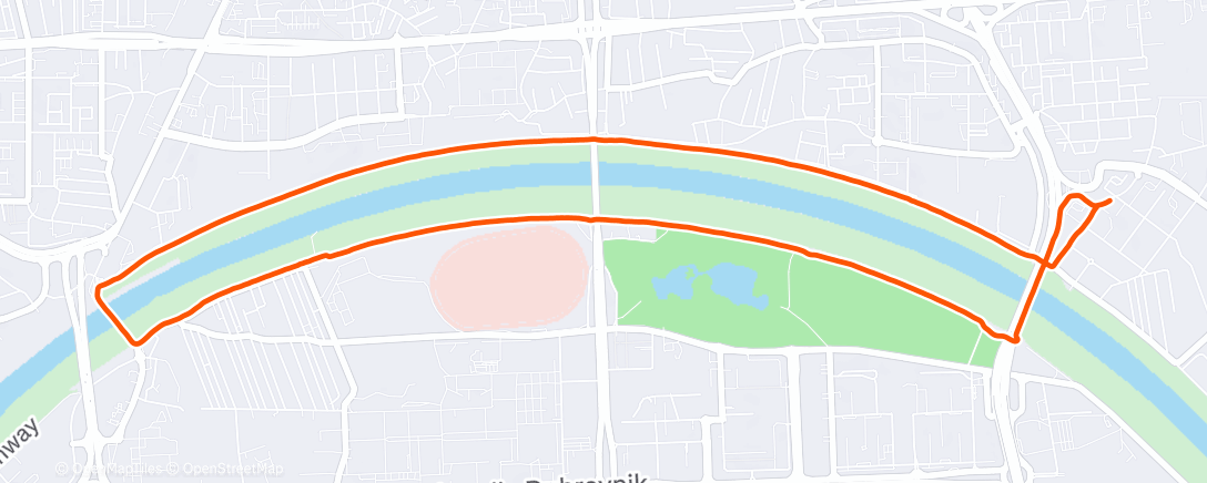 Map of the activity, Lunch Run