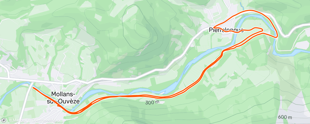 Map of the activity, Lauf am Nachmittag