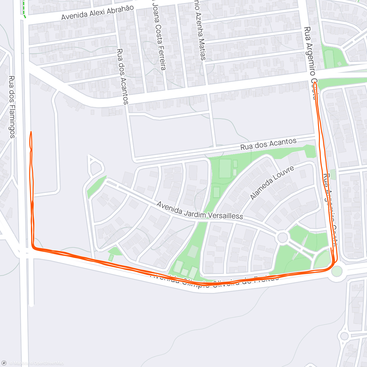 アクティビティ「Treino de leve」の地図