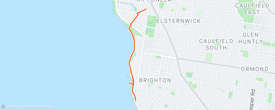 Map of the activity, Elwood / Brighton