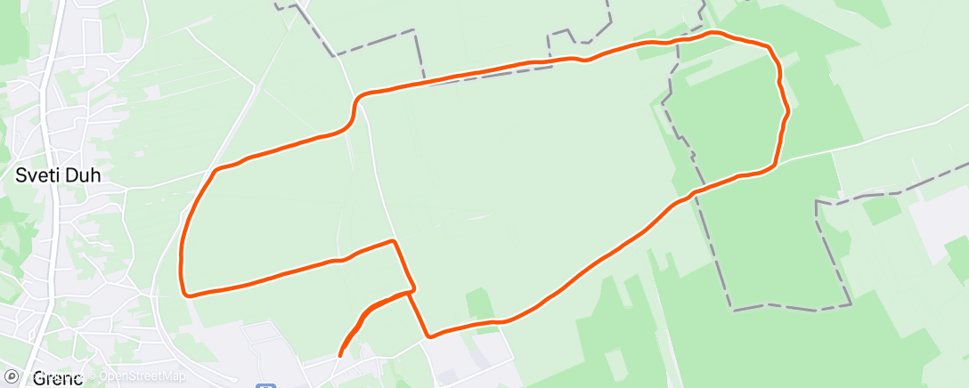 Map of the activity, Evening Run