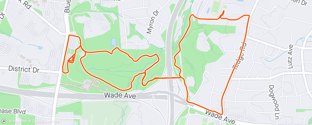Map of the activity, Rare Easy Weekday Morning Run