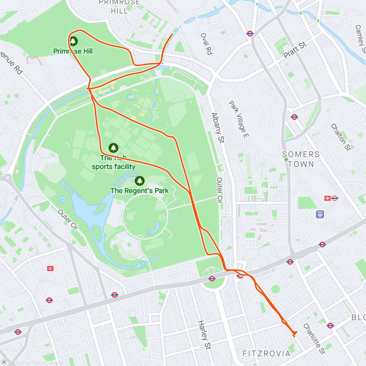 Map of the activity, Property Sports Network Run