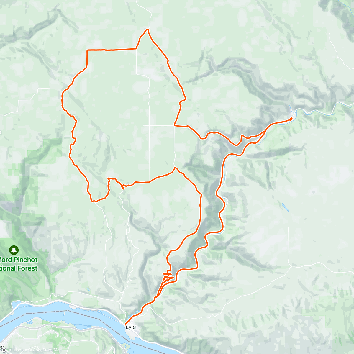 Map of the activity, Rocky Point crew in the Gorge
