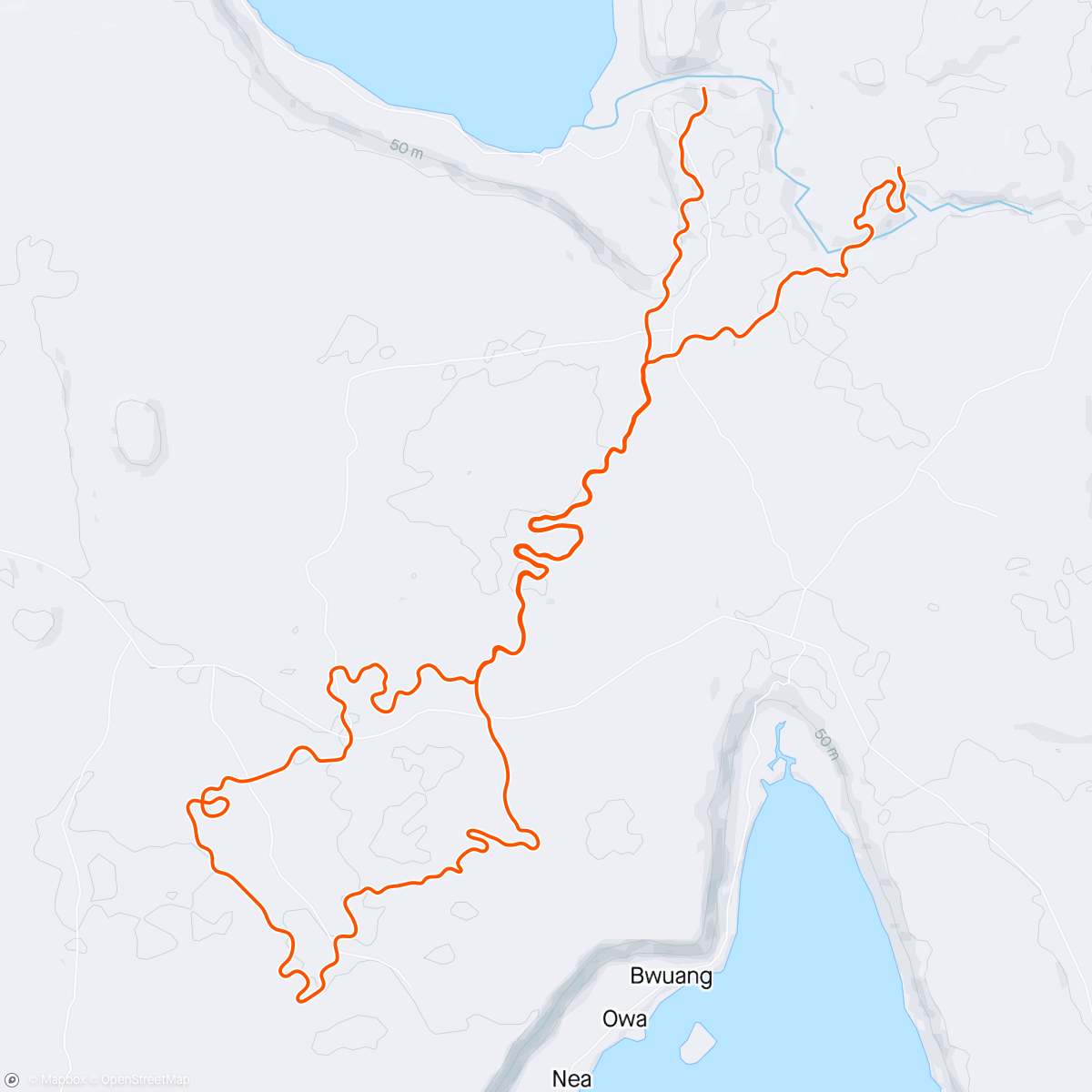 Карта физической активности (Zwift - Pacer Group Ride: Country to Coastal in Makuri Islands with Bernie)