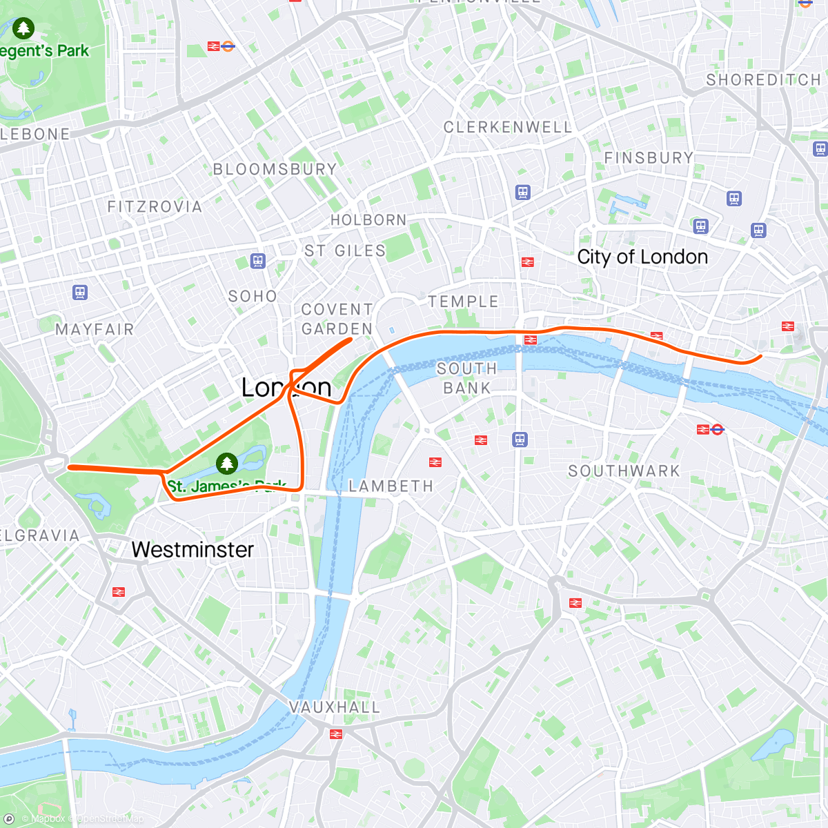 「Zwift - Race: Stage 5: Lap It Up - London Classique (C) on Classique in London」活動的地圖