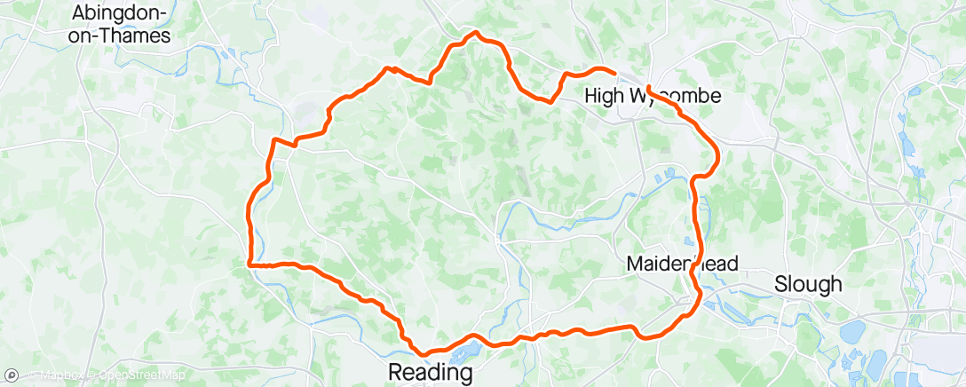 Mapa de la actividad, Good alternative ride out to Goring. Plenty of "Tits" (Time in the saddle😂)
