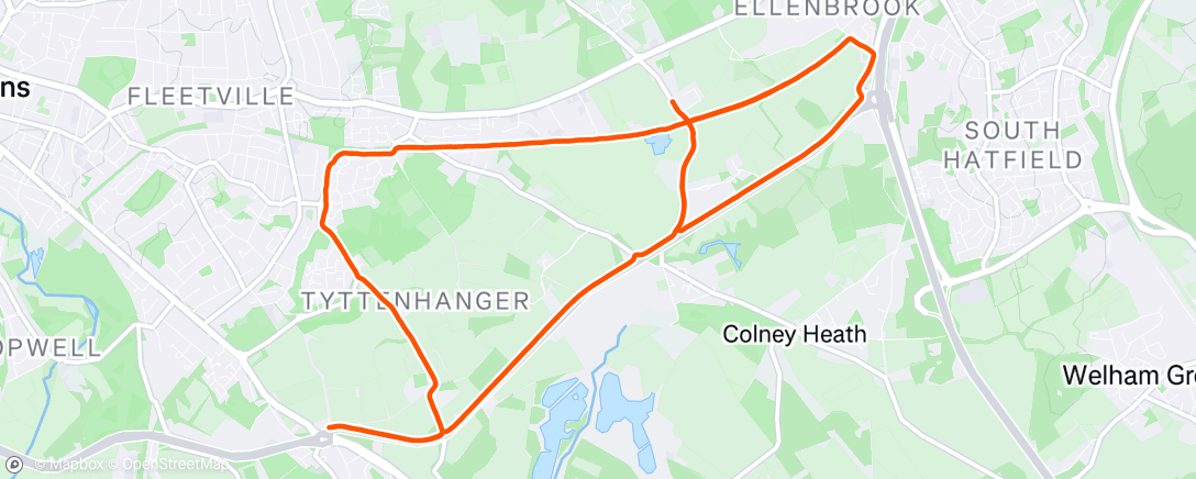 Map of the activity, 5k Tempo