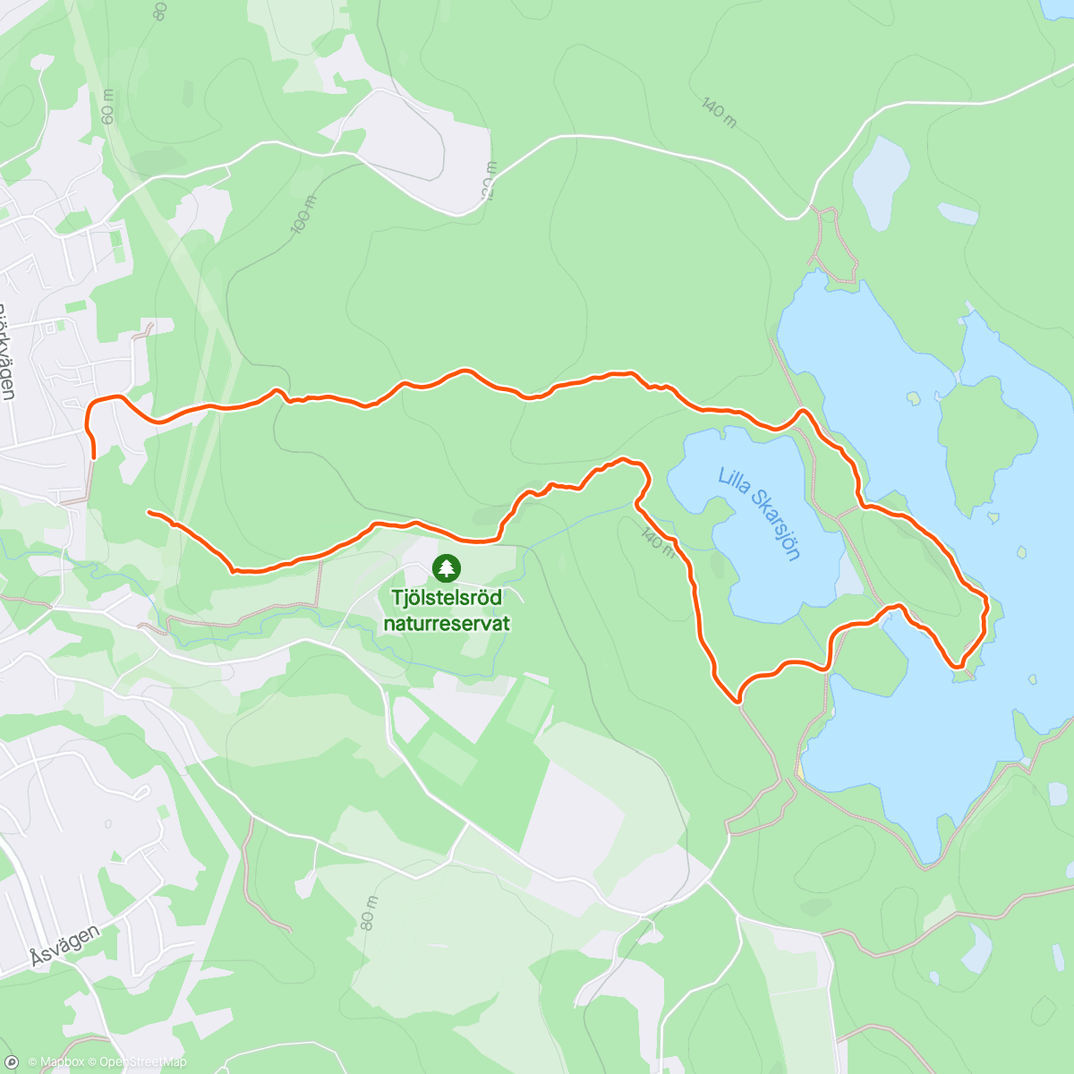 アクティビティ「Night Mountain Bike Ride」の地図