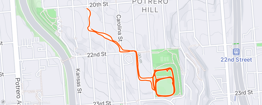 Map of the activity, Afternoon Walk