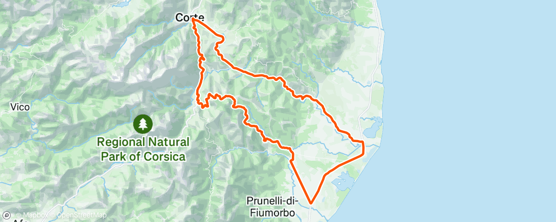 Map of the activity, Sortie vélo le matin