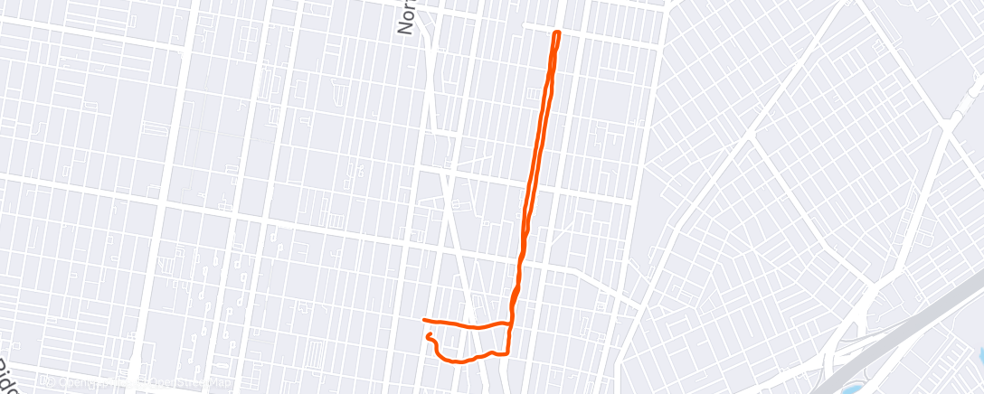 Map of the activity, Afternoon Run
