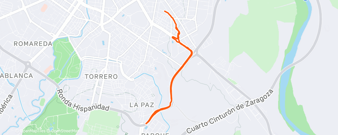 Map of the activity, Morning Run