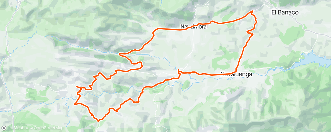 Map of the activity, Alto Alberche Ride