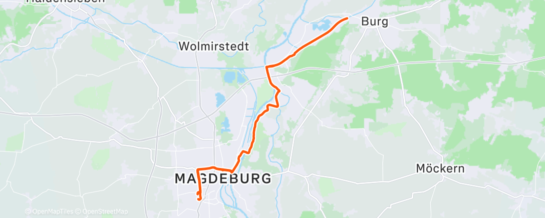 Map of the activity, Fahrt am Nachmittag