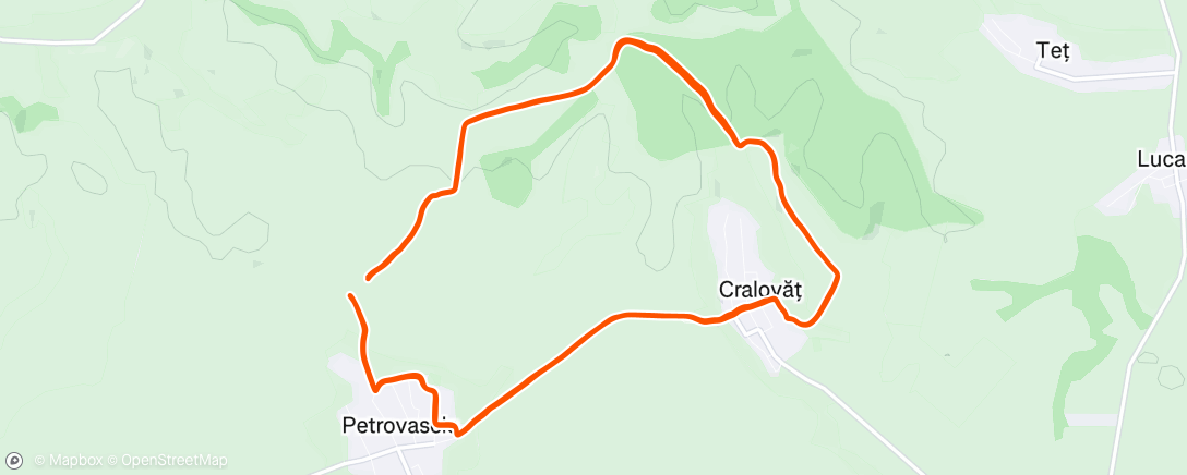 Map of the activity, Morning Run