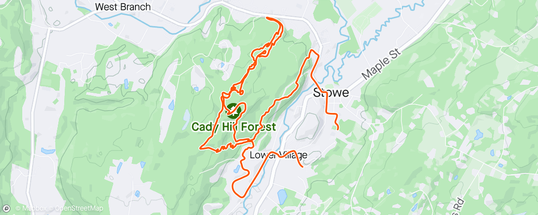 Map of the activity, The fun trails are still too wet