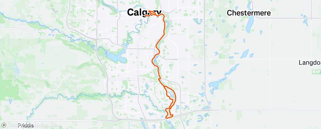 Map of the activity, Afternoon Ride