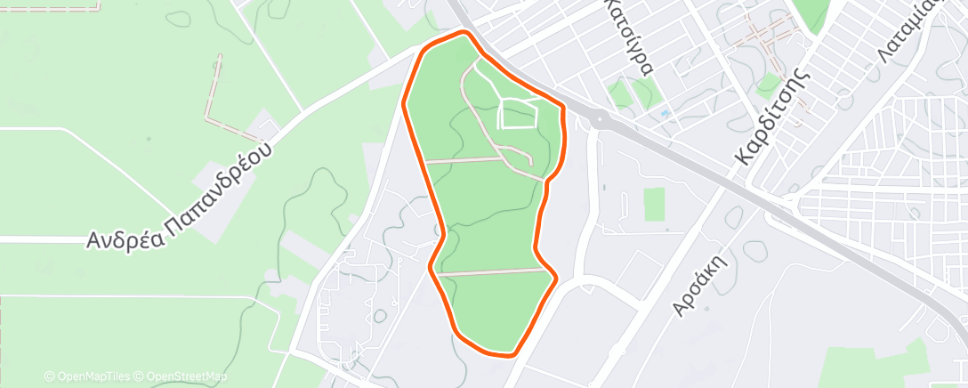 Map of the activity, Morning Run