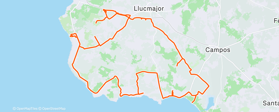 Map of the activity, Rennradfahren