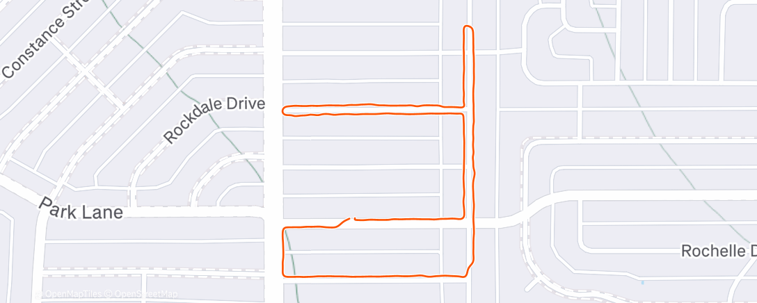 Map of the activity, Afternoon Run