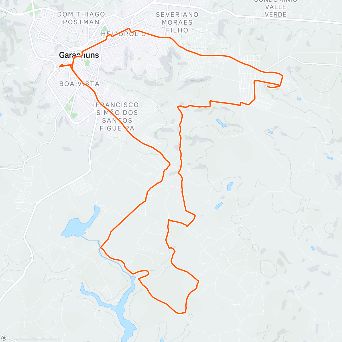 Map of the activity, 2° encontro dos amigos do Faca Bike Teeam.