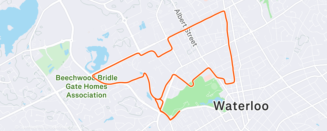 Map of the activity, Lunch Run
