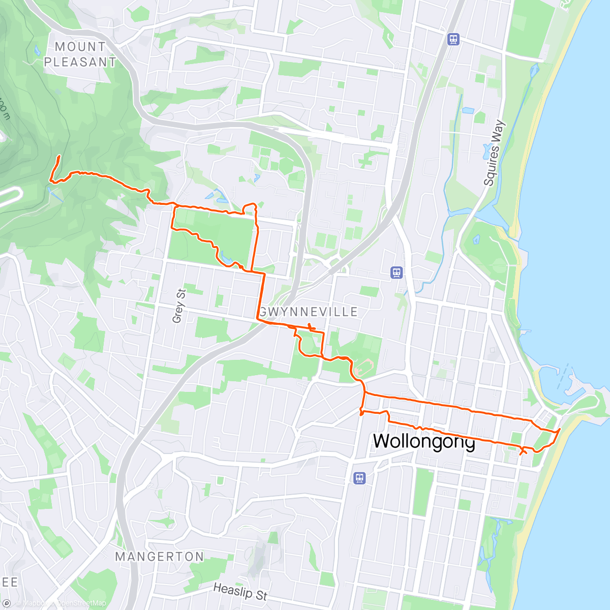 Map of the activity, Ken Ausburn Track