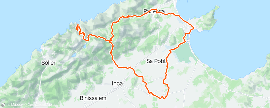 Map of the activity, Mallorca dag 4 - Sa Calobra