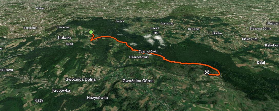 Map of the activity, Morning Hike